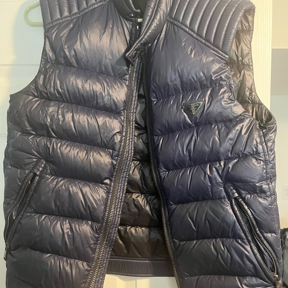 Prada Men's Blue Puffer Vest